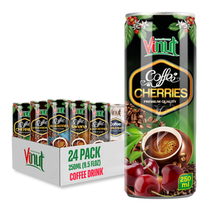 VINUT Vietnam Factory's 250ml Arabica Coffee Drink Non-GMO Sin lácteos y sin gluten Servicios OEM para etiqueta privada disponibles - Product Image 1