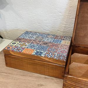 Caja de madera impresa con revestimiento de cedro para tabaco y joyas, caja de almacenamiento para cigarros, humidor, estuche de suministro al por mayor - Product Image 2