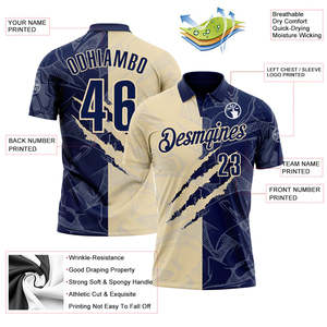 เสื้อโปโลกีฬาแบบกำหนดเอง ผ้าโพลีเอสเตอร์กันรังสียูวี ผลิตด้วยเทคนิคการย้อมสีแบบระเหิด รับผลิตแบบ OEM ODM ขายส่งจากโรงงาน - Product Image 3