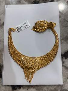 Collar de Oro Sólido de 22K para Novia, Diseño Tradicional Indio de Filigrana, Hecho a Mano, Regalo de Boda, Joyería para Mujer - Product Image 3