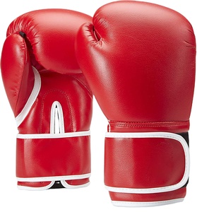 Guantes de cuero de vaca personalizados rojos Guantes de gimnasio de búfalo para uso deportivo - Product Image 1