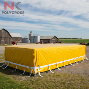 Bâche de protection verte de qualité industrielle, imperméable, pour balles de foin, ensilage, herbe, alimentation du bétail et stockage agricole - Product Image 4