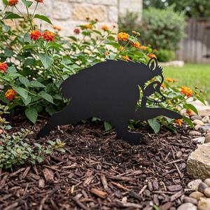 Letrero Metálico para Jardín 'No Solicitar', Forma de Animal, 20cm de Diámetro, Adorno Artificial Blanco, Resistente a la Intemperie, para Jardín o Césped - Product Image 4