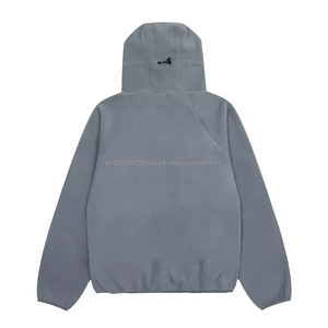 High street personnalisé nouveau design hommes sherpa polaire sweats à capuche double fermeture éclair polaire sweats à capuche hommes - Product Image 6