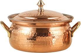 Olla para Servir Mughlai de Cobre con Revestimiento de Acero Inoxidable, 42 cm de Diámetro, Compatible con Todo Tipo de Estufas, para Uso en Hoteles y Restaurantes - Product Image 2