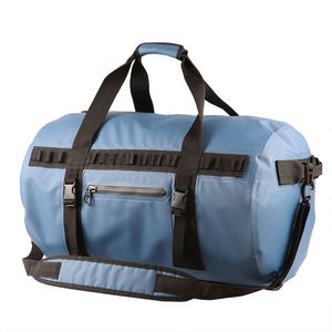 Sac de voyage en nylon 600D bleu avec sangles noires réglables, grande capacité, résistant à l'eau, design solide et tendance pour le sport et les voyages - Product Image 5