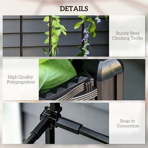 Self-Watering 69.7\" Garden Trellis Raised <b>Planter</b> Box for Tomatoes Climbing Plants Hanging Baskets Accessory for <b>Vegetable</b> - Product Image 3