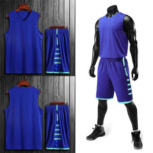 Ensembles de maillots et shorts de basketball personnalisables - Uniforme d'été respirant avec logo personnalisé, couleurs et tailles personnalisées, anti-transpiration - Product Image 5