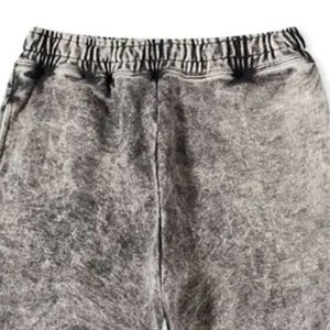 Pantalon Harem en Coton Éponge Tie-Dye, Taille Élastique, Coupe Ample, Longueur Intégrale, Joggers Décontractés avec Bords Effilochés, Style Printemps - Product Image 3
