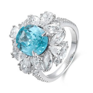 Vente en gros d'anneaux en argent sterling 925 avec pierres naturelles, bijoux de mode bohème, bijoux en diamant - Product Image 1