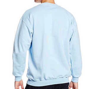 เสื้อสเวตเชิ้ตผู้ชายสีฟ้าอ่อน ทรงปกติ ผ้าฝ้าย คอกลม สวมใส่สบายๆ สำหรับฤดูใบไม้ร่วง สีพื้น ผ้าถักเฟรนช์เทอร์รี่ - Product Image 1
