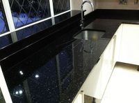 Carreaux de dalles de granit noir Star Galaxy de luxe Surface vieillie moderne pour Villa comptoirs de cuisine murs de salle de bain décor extérieur