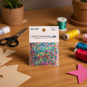 Paillettes ILAN 20g Multicolore a Forma di Stella per Decorazioni Artigianali - Product Image 2