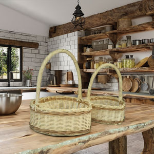 Sustainable Heart shaped Rattan <b>Baskets</b> for Floral Arrangements Gift Hampers Fruit <b>Displays</b> Ideal for Restaurants Hotels Resorts - Product Image 6
