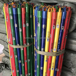 High Quality Basic PVC Coated Wooden Broom Stick with Hard Bristles and Wooden Handle Easy Cleaning for Home Use - Product Image 4