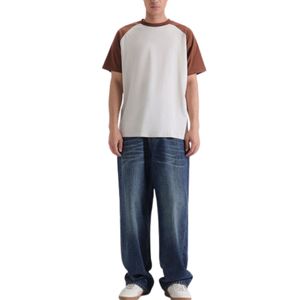 Men's 100% Cotton <b>Raglan</b> Sleeve <b>T</b> <b>Shirt</b> O Neck Short Sleeve Casual Tee Blank Pattern Custom Logo Streetwear Wholesale - Product Image 2