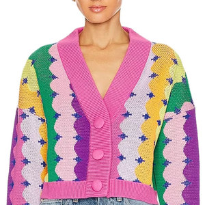 Cárdigans Casuales de Mujer en Lana/Cachemira con Cuello en V, Tejido de Primera Calidad, Transpirables, Anti-Pilling, con Logotipos Personalizables - Product Image 2