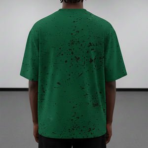 เสื้อยืดโอเวอร์ไซส์ทรงหลวม ผ้าคอตตอน 100% หนานุ่ม ระบายอากาศดี สไตล์ฮิปฮอป พิมพ์ลายสาดสี สำหรับผู้ชาย ขายดี - Product Image 2