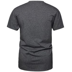 T-shirt en jersey de coton à manches courtes, col rond, coupe slim, couleur unie, pour homme, vêtement décontracté, séchage rapide, épais, surdimensionné, pour l'été - Product Image 3