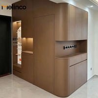 Melinco – Armoire ouverte sur mesure, moderne, du sol au plafond, avec fonction gain de place pour chambre d'appartement