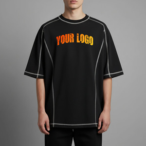 New Fashionable Oversized Eco-Friendly <b>Hip</b> Hop Men's T-Shirts Custom DTF Printed logo O-neck Short Sleeve baggy t-shirt <b>for</b> man - Product Image 4
