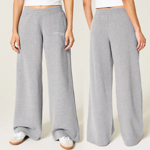 Pantalones de chándal de invierno extragrandes personalizados para mujer, de pierna ancha recta, cintura elástica, estilo hip hop, ropa de calle, chándales - Product Image 1