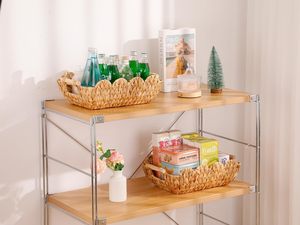 2026 Storage Baskets Natural Handwoven Water Hyacinth Seashell Shaped Carrying Handles Multi-Purpose Stylish Rustic Household - Product Image 3