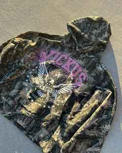 Sweat à capuche camouflage pour homme, épaules tombantes, 100 % coton, qualité supérieure - Product Image 2