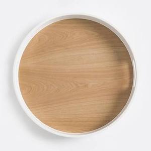 Polished Durable <b>Wooden</b> <b>Round</b> Serving Tray Classic Design for Wedding Decorative and Display Use - Product Image 2