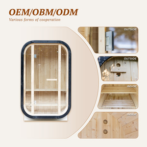 Sauna Vertical Exterior Integrada con WiFi Avanzado, Certificación ETL, Madera Termotratada Roja, para <span class=keywords><strong>Villas</strong></span> Australianas, Pabellón de Bienestar - Product Image 5