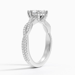 SOJ Geometric <b>Ring</b> 07 Marquise Cut 925 Silver Plated Luxe Petite Twisted Vine Moissanite GRA Certified 2ct D Wedding Anniversary - Product Image 2