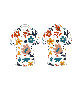 เสื้อโปโลพิมพ์ลายดอกไม้แบบกำหนดเอง แขนสั้น สวมใส่สบาย เหมาะสำหรับกอล์ฟ เทนนิส ชุดทีมฤดูร้อน - Product Image 3