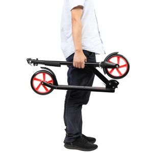 Monopattino Pieghevole di Lusso a Tre Ruote in Lega Nera e Rossa con Ruote in PU per Bambini dai 3 Anni in Su per Attività all'Aperto - Product Image 4