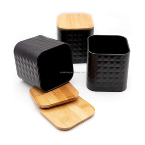 Metal siyah çay şeker kahve kutu kavanoz ev <span class=keywords><strong>Herbata</strong></span> Cukier Kawa mutfak için gıda saklama kabı Set ayarlayabilirsiniz - Product Image 6