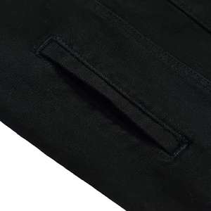 Veste coupe-vent en jean pour homme, coupe ample, personnalisée, avec col montant et logo frontal, séchage rapide, style vintage, pour la saison hivernale - Product Image 5