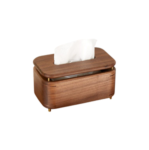 Boîte à mouchoirs en bois naturel personnalisée pour comptoir de salle de bain, décoration de table pour la maison et le bureau, boîtes à mouchoirs en solde - Product Image 3