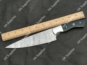 Cuchillo de Chef de Acero de Damasco Hecho a Mano, Hoja de 7 Pulgadas con Espiga Completa, Mango Ergonómico y Funda, Cuchillo Profesional para Cocina, Venta al por Mayor OEM/ODM - Product Image 2
