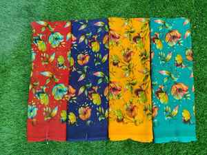 ผ้าส่าหรีพิมพ์ลายพรีเมียม พลังงานแห่งความสง่างาม ให้สัมผัสนุ่มลื่นและพลิ้วไหวอย่างมีระดับ |   ชุดส่าหรีสำหรับใส่ในชีวิตประจำวัน - Product Image 2