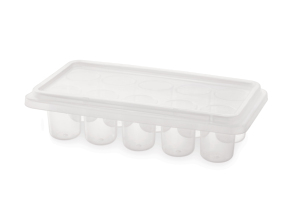 Bac à glaçons en plastique avec couvercle, moule cylindrique pour machine à glaçons de réfrigérateur, 10 compartiments, couleur ambre - Product Image 3