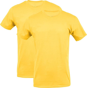 T-shirt à manches courtes pour homme, col rond, coupe classique, uni violet, décontracté, en jersey de coton tricoté - Product Image 3