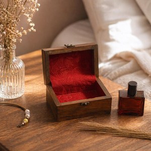 Wooden Jewelry Box Rectangular Minimalist Design Single Tier <b>Storage</b> Organizer for Rings Necklaces Bracelets Bedroom Use - Product Image 4