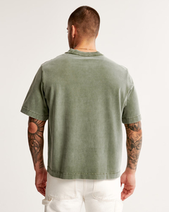 Camiseta de Hombre 100% Algodón Grueso OEM, Corte Regular, Estilo Holgado, Personalizable con Logotipo, Camiseta Lisa Gruesa - Product Image 4