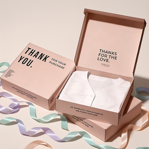Scatola di Spedizione <span class=keywords><strong>Postale</strong></span> in Cartone Ondulato Rosa Ecologica Personalizzabile con Logo per Confezioni Cosmetiche - Product Image 1