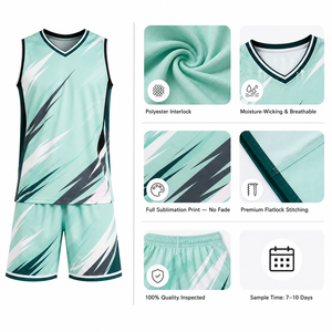 Ensemble de shorts de basket-ball unisexe personnalisés, légers, uniforme d'équipe, vente en gros directe d'usine pour les matchs, les entraînements et les sports - Product Image 5