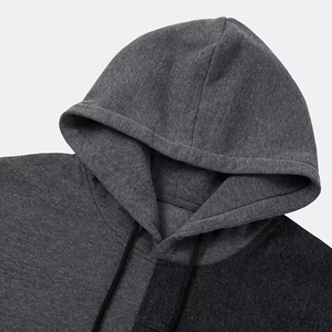 Sudadera con Capucha para Hombre, Color Sólido, Cortavientos, Tejido de Felpa, Poliéster/Algodón, Estilo Hip Hop, Informal, para Otoño - Product Image 3