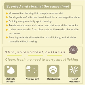 Espuma Limpiadora para Patas de Gato 150ml Ecológica de PVC Tipo Descomponible para Gatos y Perros Meow - Product Image 6