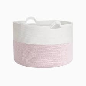 Clothing Organizer Foldable <b>Collapsible</b> Stackable 100% Cotton Woven Eco-Friendly Durable Lightweight Portable Modern Basket - Product Image 2