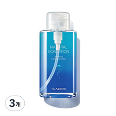 Eau nettoyante pétillante The Saem Natural Condition, lot de 3, 500 ml, enrichie en glycérine pour le visage, prix réduit - Product Image 1