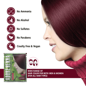 OEM à base de plantes bourgogne 25g Sachet Collaboration japonaise HALAL ISO-GMP certifié Henné Coloration avec marque personnalisée - Product Image 6