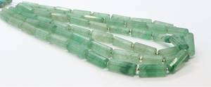 Natural Green Strawberry Quartz Faceted Pipe Shape Beads 7x20 MM Tube Shape Strawberry Quartz Beads <b>Gemstone</b> Beads For Jewelry - Product Image 2